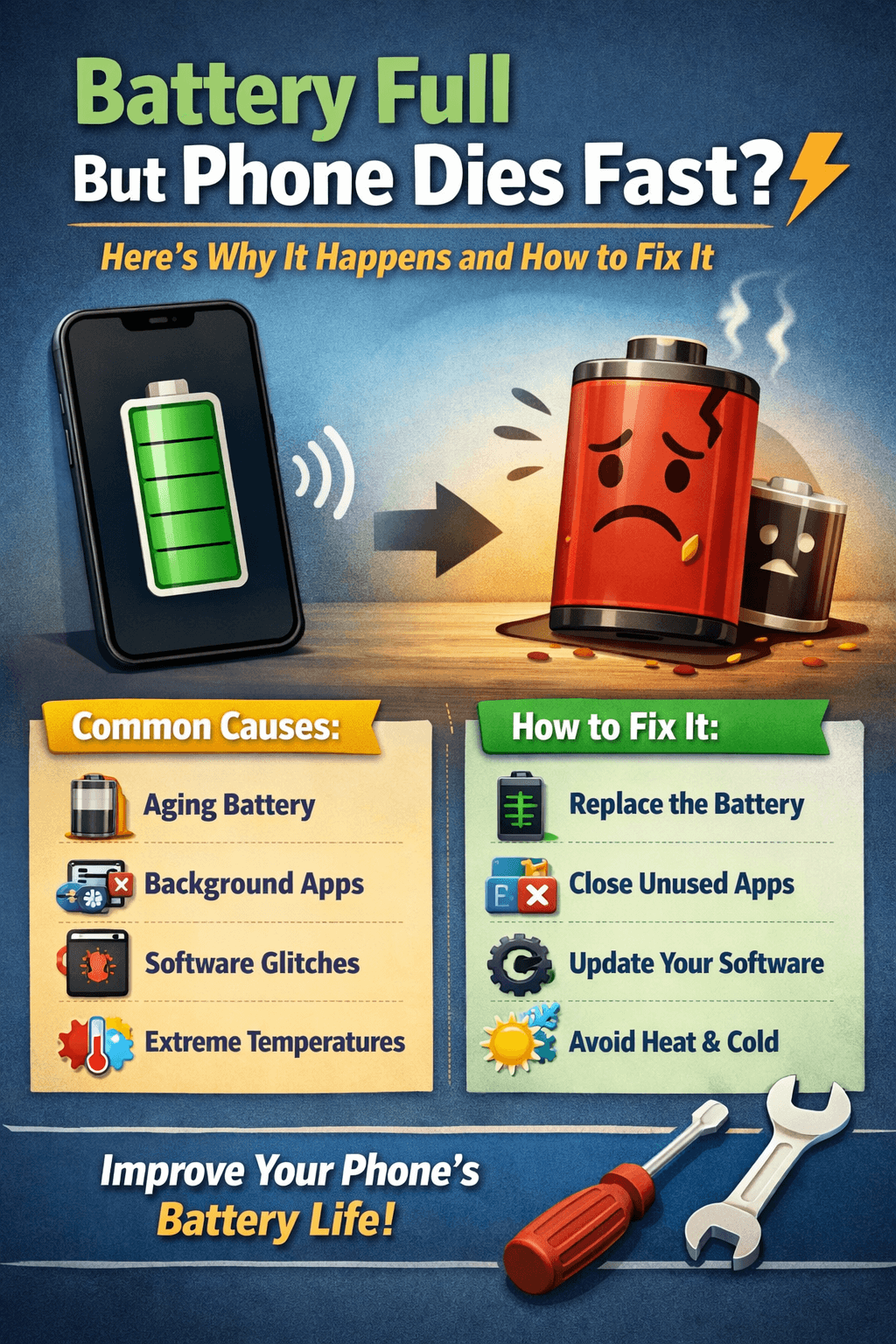 Battery Full But Phone Dies Fast? Here's Why It Happens and How to Fix It