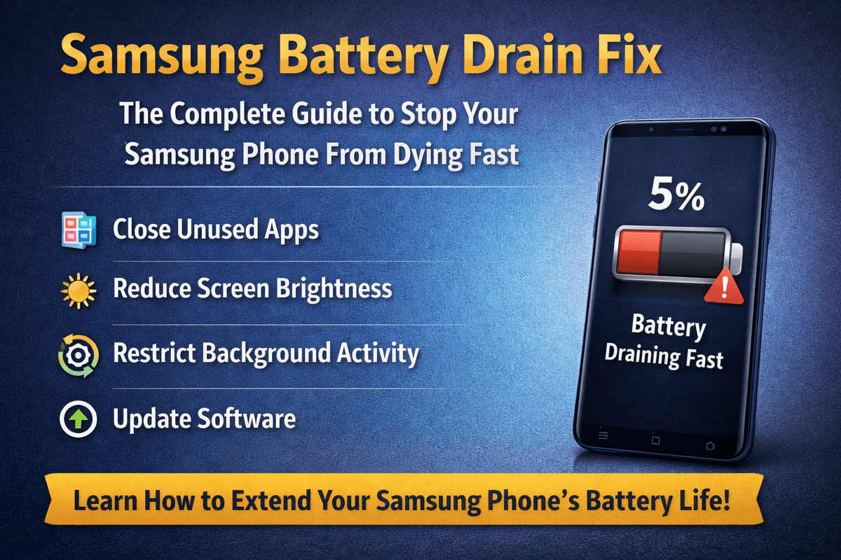 Samsung Battery Drain Fix: The Complete Guide to Stop Your Samsung Phone From Dying Fast