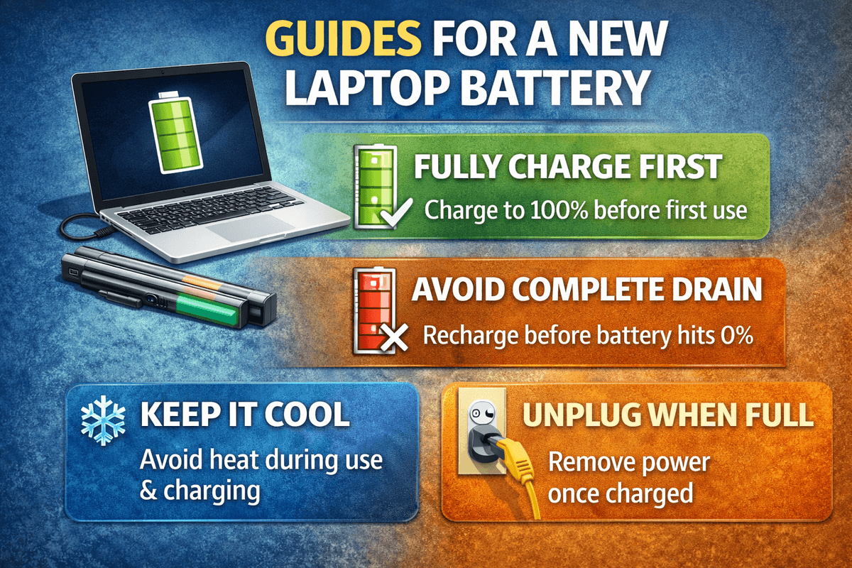 Guides for a new Laptop battery