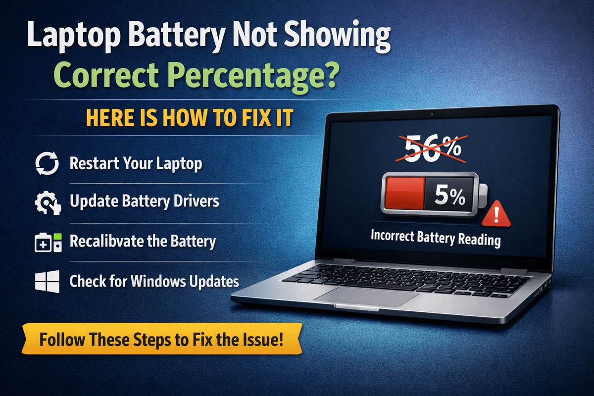 Laptop Battery Not Showing Correct Percentage? Here Is How to Fix It